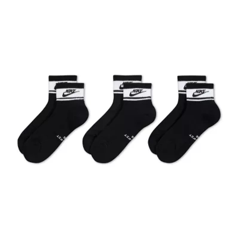 Nike Unisex Adult 3 Pair Quarter Ankle Socks