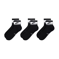 Nike Unisex Adult 3 Pair Quarter Ankle Socks