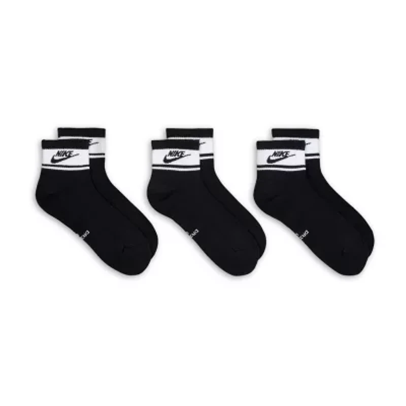 Nike Unisex Adult 3 Pair Quarter Ankle Socks