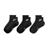 Nike Unisex Adult 3 Pair Quarter Ankle Socks