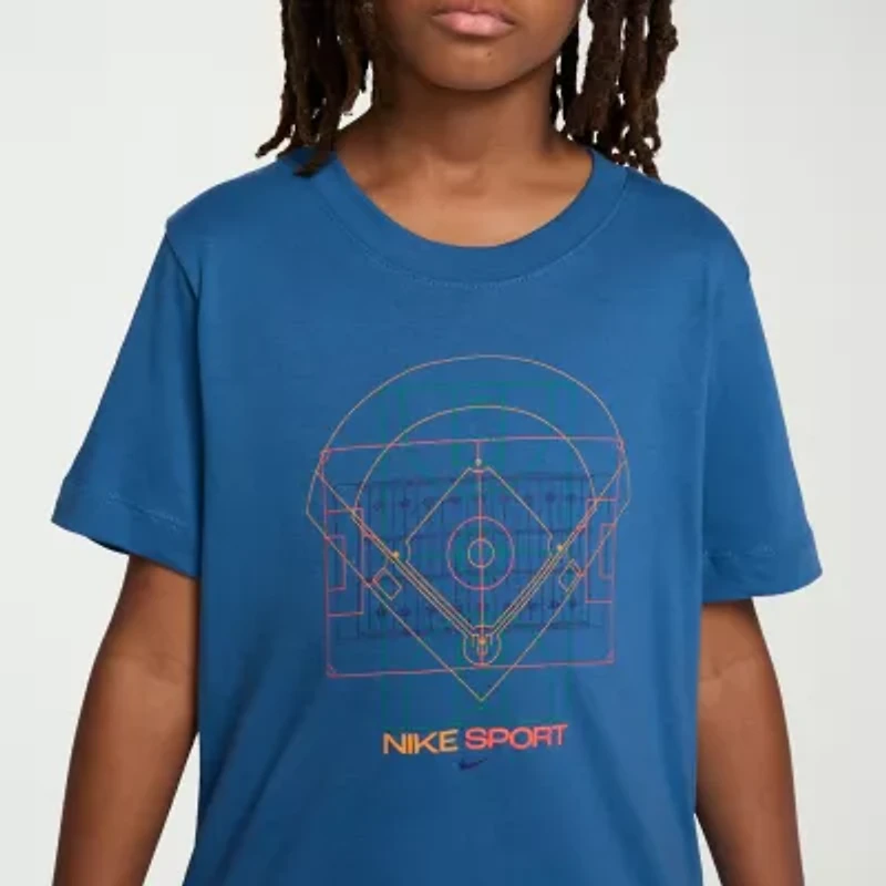 Nike Big Kid Unisex Crew Neck Short Sleeve Regular Fit Graphic T-Shirt