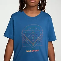 Nike Big Kid Unisex Crew Neck Short Sleeve Regular Fit Graphic T-Shirt