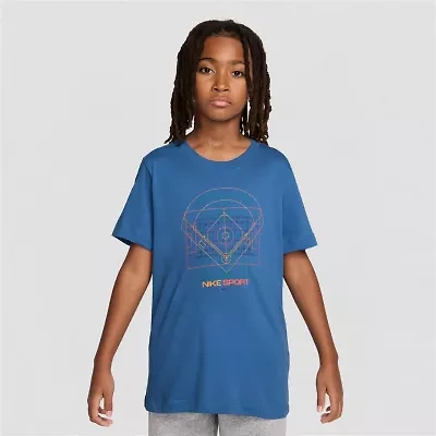 Nike Big Kid Unisex Crew Neck Short Sleeve Regular Fit Graphic T-Shirt