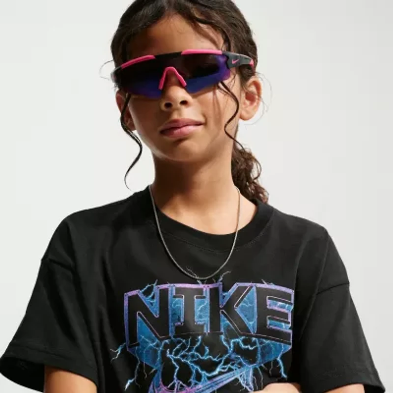Nike Big Kid Unisex Crew Neck Short Sleeve Regular Fit Graphic T-Shirt