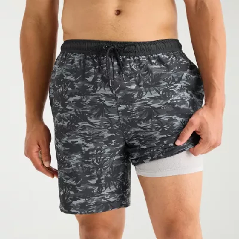 Free Country Mens Quick Dry Camouflage Swim Shorts