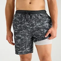 Free Country Mens Quick Dry Camouflage Swim Shorts