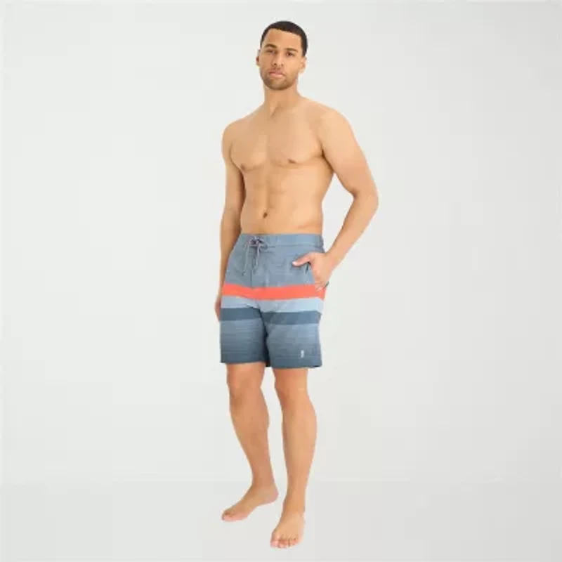 Free Country Seabreeze Stripe Mens Striped Swim Trunks