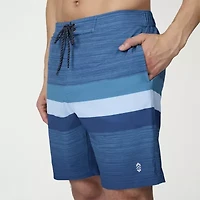 Free Country Seabreeze Stripe Mens Striped Swim Trunks