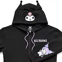 Womens Juniors Long Sleeve Hello Kitty Fleece Zipper Hoodie