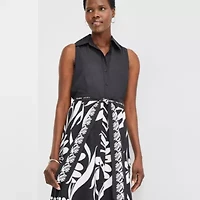 52seven Womens Midi Sleeveless Leaf Fit + Flare Dress