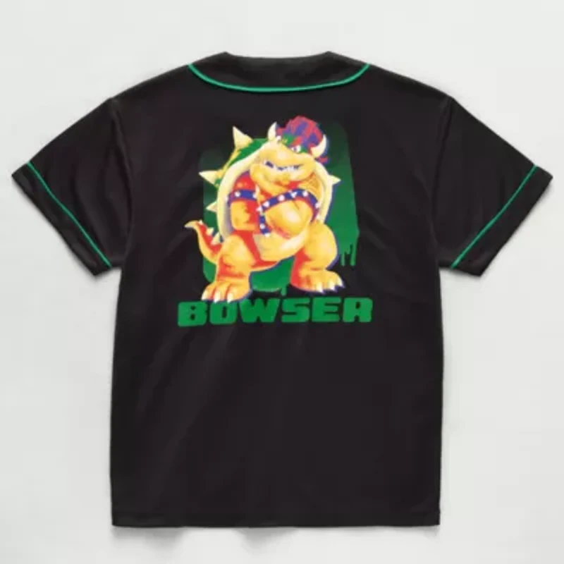 Little & Big Kid Boys V Neck Super Mario Bowser Short Sleeve Jersey