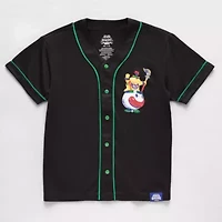 Little & Big Kid Boys V Neck Super Mario Bowser Short Sleeve Jersey