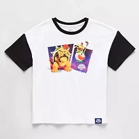 Little & Big Kid Boys Crew Neck Short Sleeve Oversized Super Mario Bowser Graphic T-Shirt