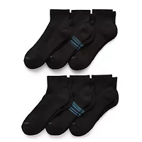 Van Heusen Mens 6 Pair Quarter Ankle Socks
