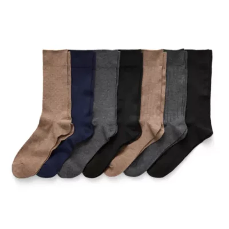Van Heusen Mens 7 Pair Crew Socks