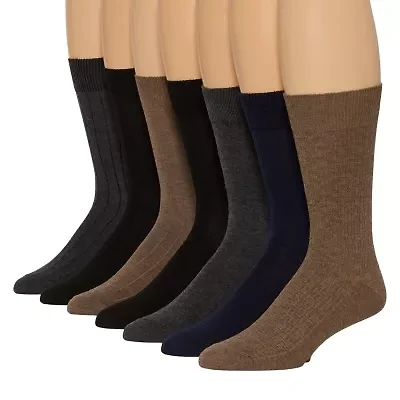 Van Heusen Mens 7 Pair Crew Socks