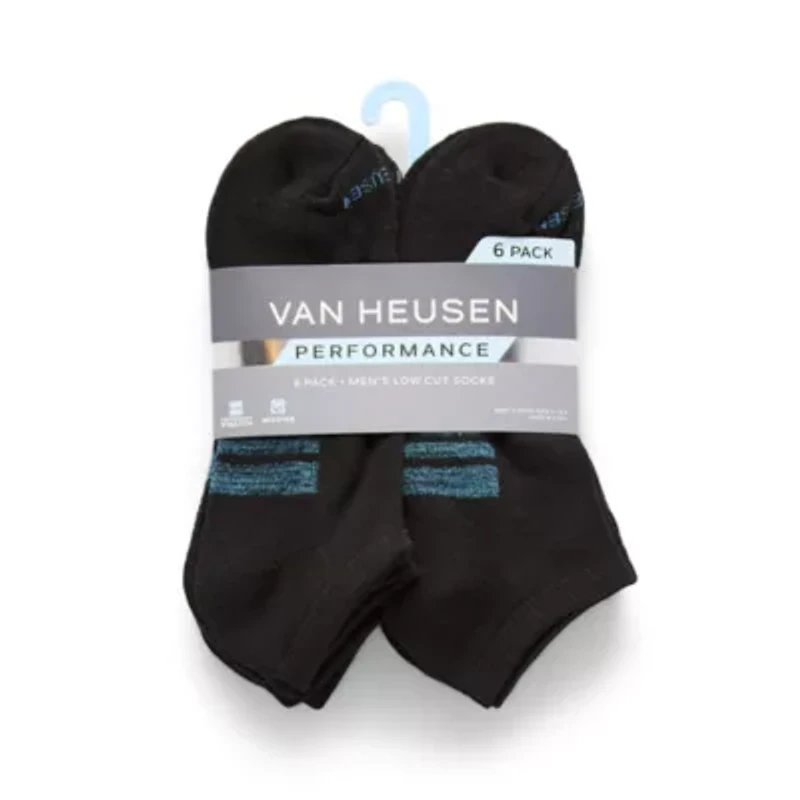 Van Heusen Mens 6 Pair Low Cut Socks