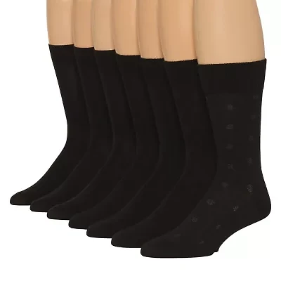 Van Heusen Fancy Dress Mens 7 Pair Crew Socks