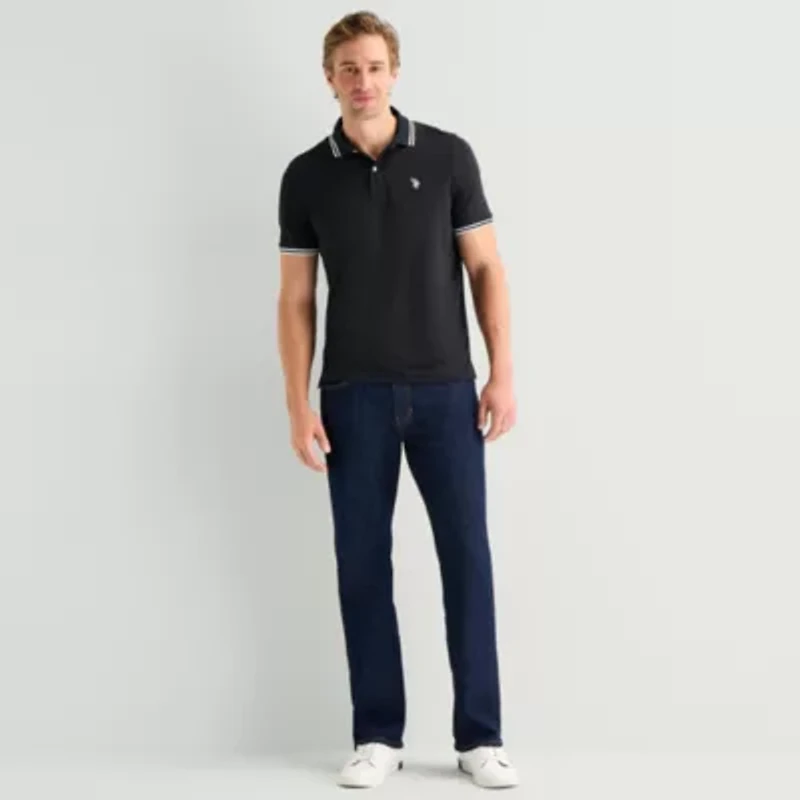 U.S. Polo Assn. Performance Interlock Mens Classic Fit Short Sleeve Shirt
