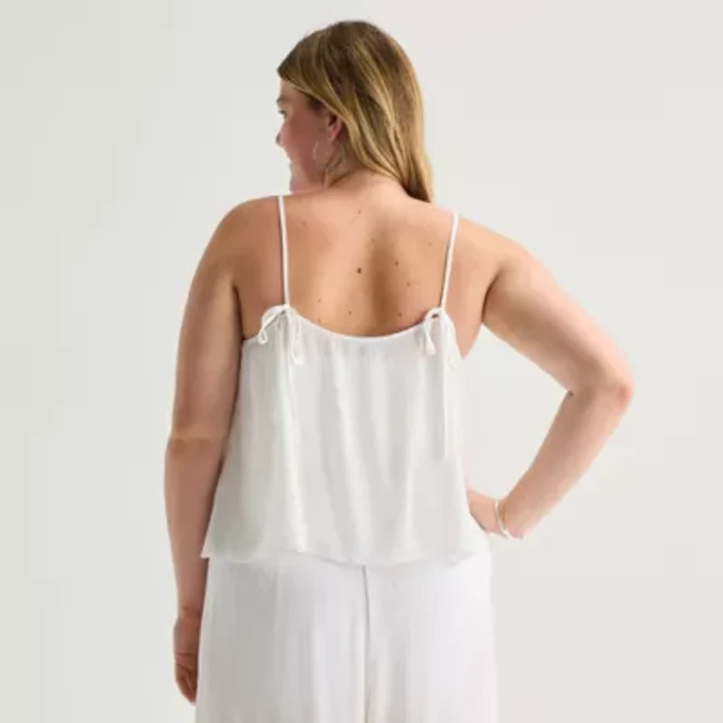 Forever 21 Womens Juniors Plus Scoop Neck Sleeveless Camisole