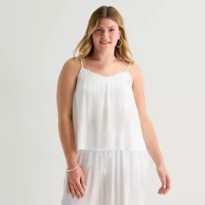 Forever 21 Womens Juniors Plus Scoop Neck Sleeveless Camisole