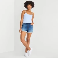 Arizona Womens Juniors Scoop Neck Sleeveless Tank Top