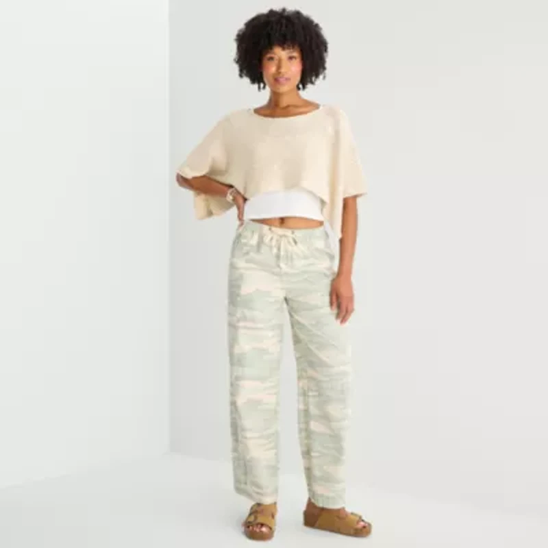 Arizona Womens Juniors Short Sleeve Poncho