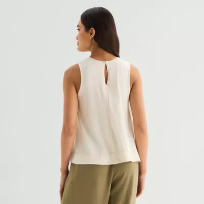 a.n.a Womens Crew Neck Sleeveless Tank Top