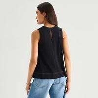 a.n.a Womens Crew Neck Sleeveless Tank Top