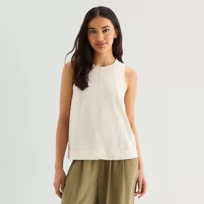 a.n.a Womens Crew Neck Sleeveless Tank Top