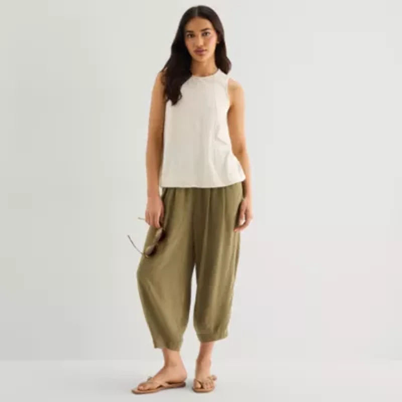a.n.a Womens Crew Neck Sleeveless Tank Top