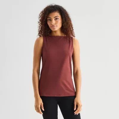a.n.a Womens Round Neck Sleeveless Tank Top