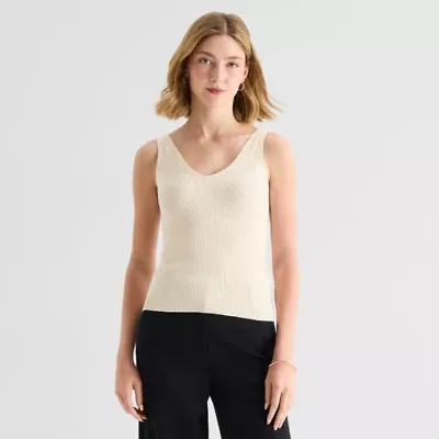 a.n.a Womens V Neck Sleeveless Pullover Sweater