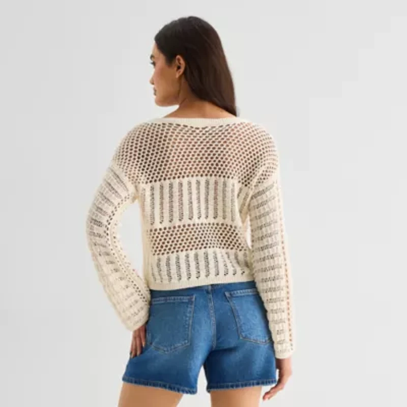 a.n.a Womens Crew Neck Long Sleeve Pullover Sweater