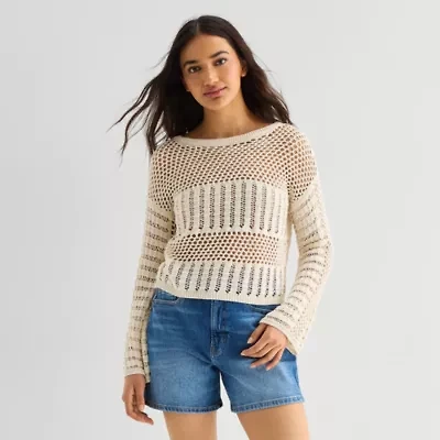 a.n.a Womens Crew Neck Long Sleeve Pullover Sweater