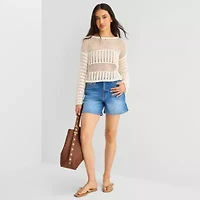 a.n.a Womens Crew Neck Long Sleeve Pullover Sweater