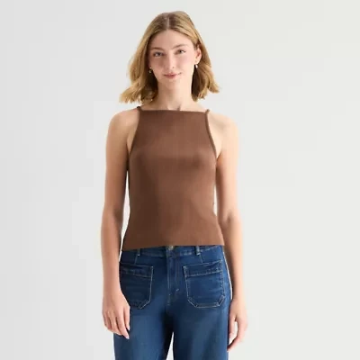 a.n.a Womens Square Neck Sleeveless Tank Top