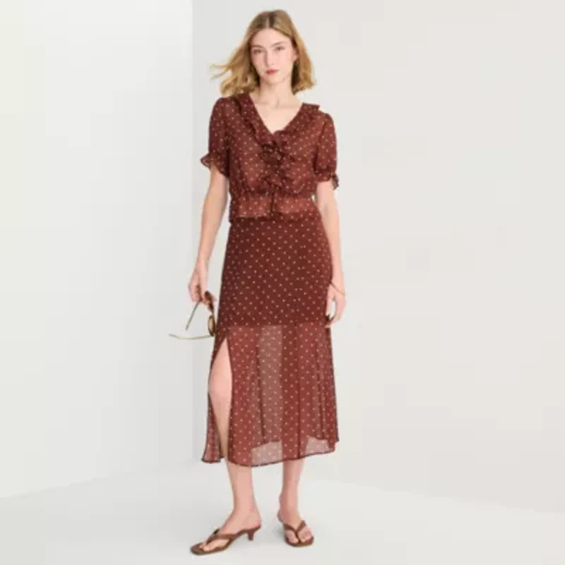 a.n.a Womens Plus Midi Pencil Skirt