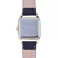 Disney Womens Mickey Mouse Black Leather Strap Watch