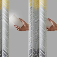 Intelligent Design Kennedy Geometric 50"W X 84"L Grommet Top 100% Blackout Single Curtain Panel