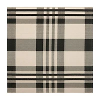 Safavieh Courtyard Collection Cori Plaid Indoor/Outdoor Square Area Rug