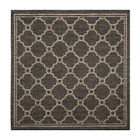 Safavieh Courtyard Collection Ian Geometric Indoor/Outdoor Square Area Rug