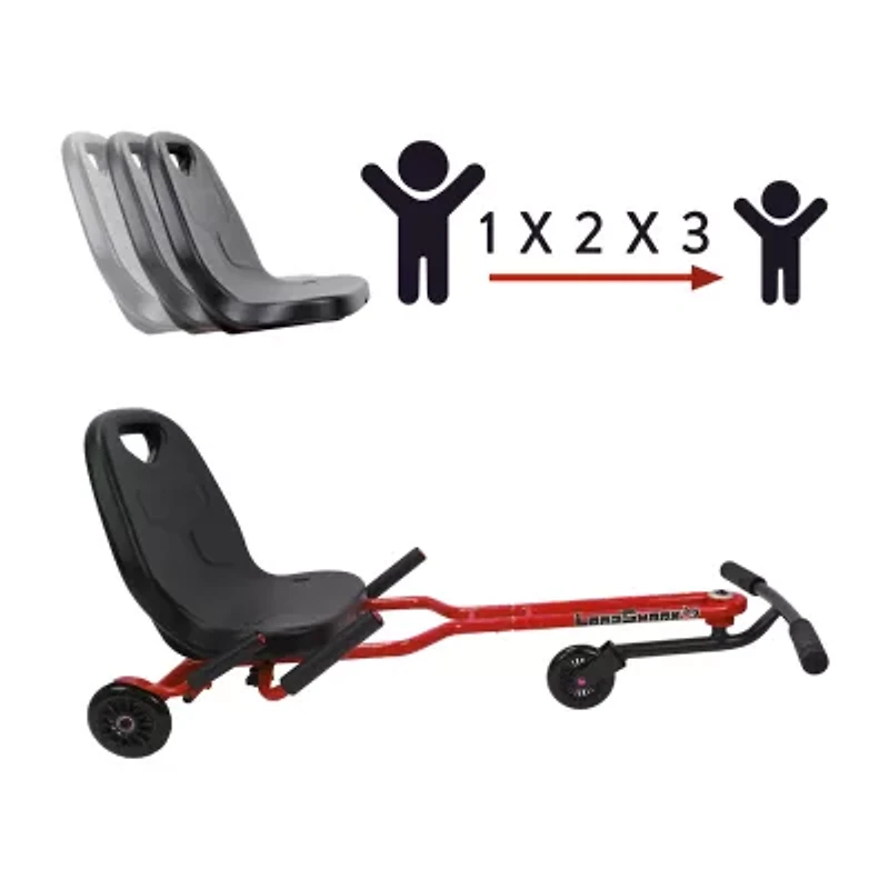 509 Landshark Kids Crew Ride-On : Red Unisex Tricycle