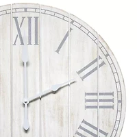 All the Rages Elegant Designs Wood Plank 23" Large Rustic Coastal Wall Clock