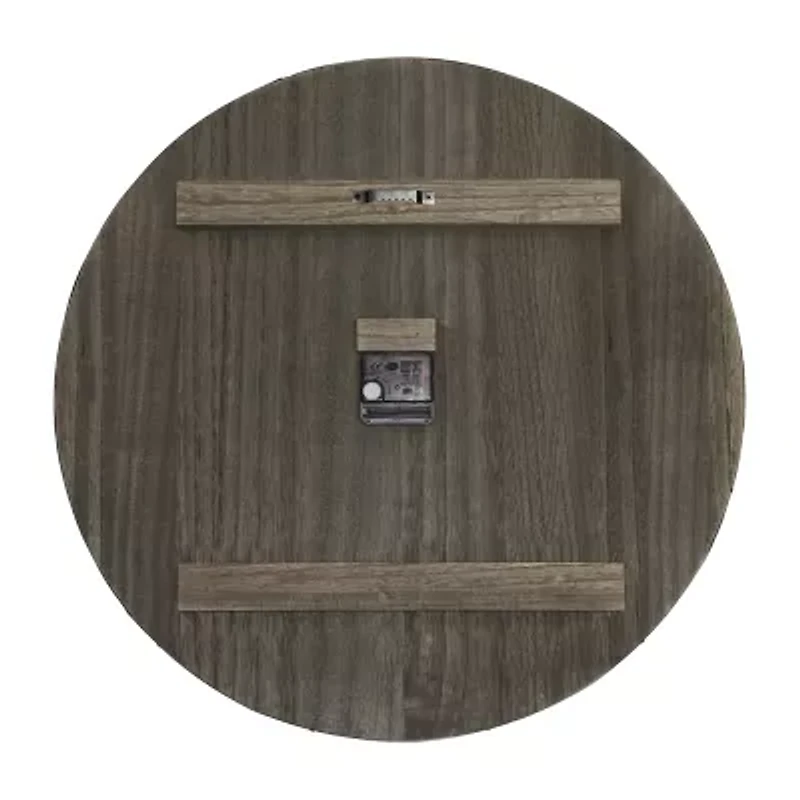 All the Rages Elegant Designs Handsome 21" Rustic Farmhouse Wood Wall Clock