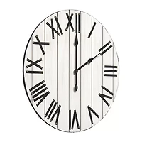 All the Rages Elegant Designs Handsome 21" Rustic Farmhouse Wood Wall Clock