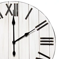All the Rages Elegant Designs Handsome 21" Rustic Farmhouse Wood Wall Clock