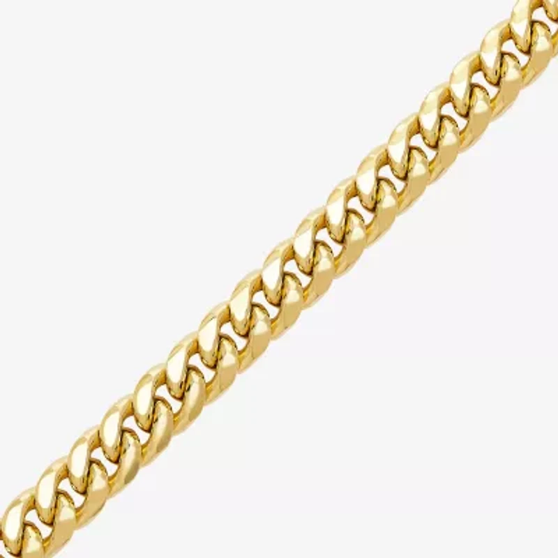 Made in Italy Mens 10K Gold 22 Inch Cuban Chain Necklace