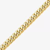 Made in Italy Mens 10K Gold 22 Inch Cuban Chain Necklace