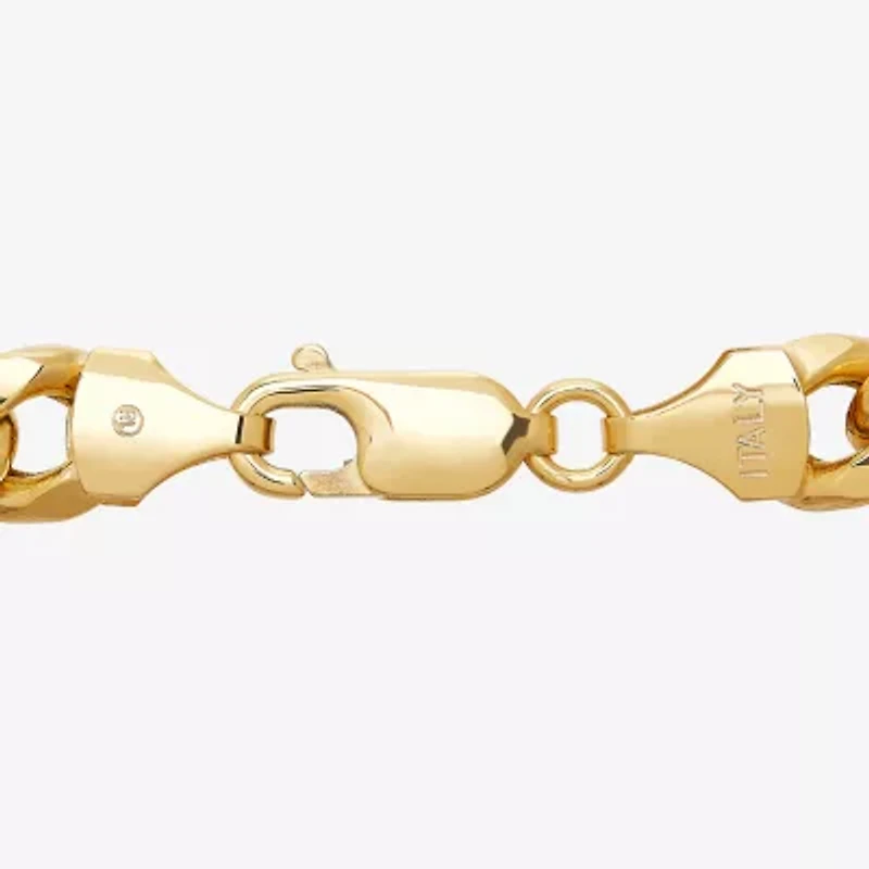 Made in Italy Mens 10K Gold 22 Inch Cuban Chain Necklace